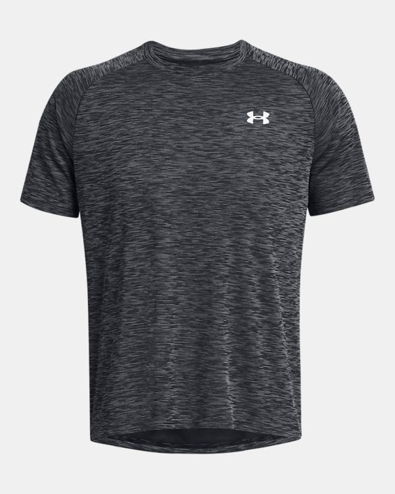 Men's UA Tech™ Textured Short Sleeve in Black image number 3
